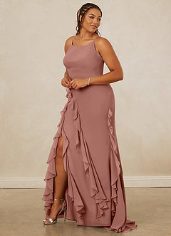 Christian Siriano Bridal for Azazie 1006 Bridesmaid Dresses Cedar Rose Mermaid Ruched Chiffon Dress image11