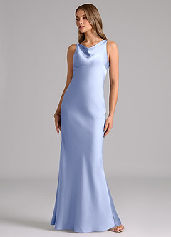 Azazie Allettie Bridesmaid Dresses Ice Mermaid Stretch Satin Dress image5