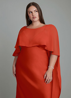 Azazie Stefania Brautjungfernkleider A-Linie Stretch-Satin Kleid Rost image14