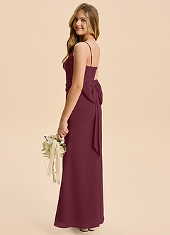 Azazie Amelia Junior Cabernet Mermaid Pleated Chiffon Dress image6