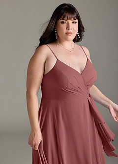 Azazie Akita Bridesmaid Dresses Amethyst A-Line Chiffon Dress image10