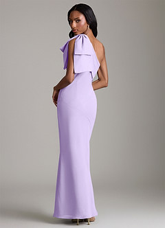 Azazie Yuanna Bridesmaid Dresses Lilac Mermaid One Shoulder Chiffon Dress image2