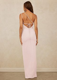 Christian Siriano Bridal for Azazie 1003 Bridesmaid Dresses Rose Petal Sheath One Shoulder Chiffon Dress image2