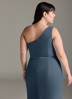 Azazie Liza Bridesmaid Dresses Neptune Mermaid One Shoulder Chiffon Dress image11