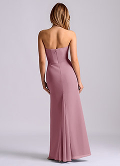 Azazie Debby Bridesmaid Dresses Vintage Mauve Mermaid Strapless Chiffon Dress image2