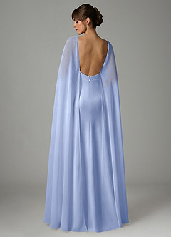 Azazie Stefania Robes de demoiselle d'honneur Robe Trapèze en Satin extensible Eis image4