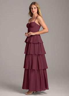 Azazie Alanna Bridesmaid Dresses Cabernet A-Line Sweetheart Neckline Chiffon Dress image6
