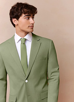 front James Pistachio Structured Stretch Suit Jacket