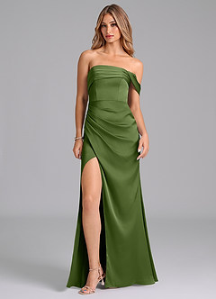 Azazie Lisbeth Bridesmaid Dresses Juniper Mermaid Off the Shoulder Stretch Satin Convertible Dress image3
