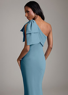 Azazie Yuanna Bridesmaid Dresses Bermuda Mermaid One Shoulder Chiffon Dress image7