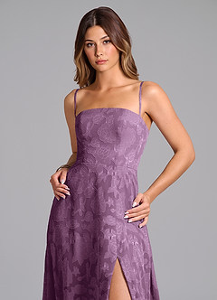 Azazie Wren Bridesmaid Dresses Wisteria A-Line Strapless Floral Burnout Dress image2