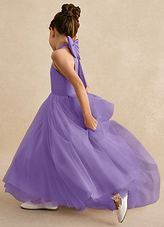 Azazie Bev Flower Girl Dresses Tahiti A-Line Convertible Tulle Dress image7