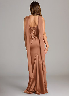 Azazie Sorrel Bridesmaid Dresses Bronzer Mermaid Strapless Stretch Satin Convertible Dress image2
