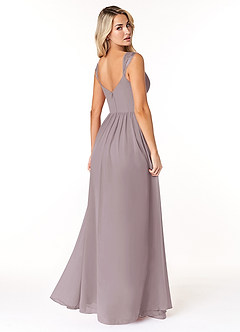 Azazie Cleobella Bridesmaid Dresses Dusk A-Line Sweetheart Lace Chiffon Dress image5