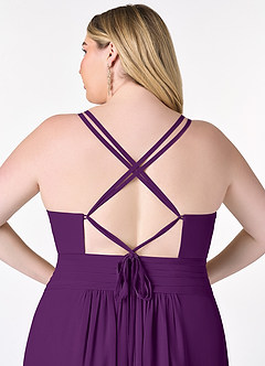 Azazie Farren Robes de demoiselle d'honneur Robe Trapèze Convertible en Mousseline de soie Plissée Grain De Raisin image13