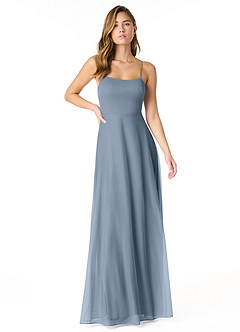 Azazie Rae Robes de demoiselle d'honneur Robe Trapèze en Maille Arc Violet Crépusculaire image1
