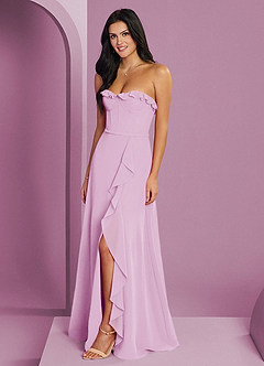 Barbie ♥ Azazie Bridesmaid Dresses Candy Pink A-Line Sweetheart Neckline Chiffon Dress image1
