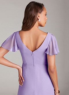 Azazie Soren Bridesmaid Dresses Lilac A-Line Ruched Chiffon Dress image7