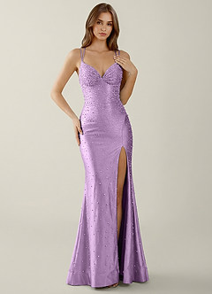 Sylvan Wisteria V-neck Hot Rhinestones Corset Prom Dress image4