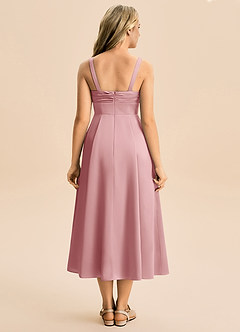 Azazie Ramona Junior Dusty Rose A-Line Sweetheart Neckline Stretch Satin Dress image2
