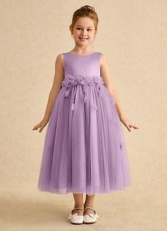 Azazie Lux Flower Girl Dresses Wisteria A-Line Beaded Tulle Dress image5