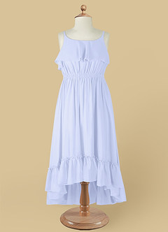 Azazie Karmen Flower Girl Dresses Lavender A-Line Ruched Chiffon Dress image9