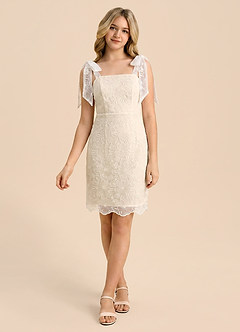 front Azazie Elodie Junior Formal Dress