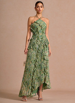 Kleid Hatsu Grüne Blumen image4