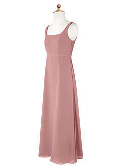 Azazie Renee Junior Dusty Rose A-Line Side Slit Chiffon Dress image7