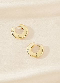 front Pendientes de aro mini anchos