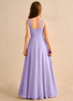 Azazie Makani Girls Formal Flower Girl Dresses Lilac A-Line Sweetheart Neckline Chiffon Dress image2