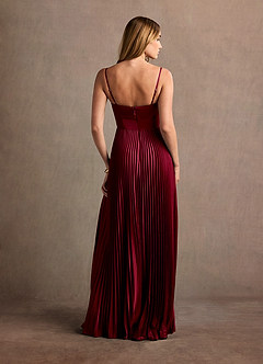 Styla Merlot Pleated Maxi Dress image2