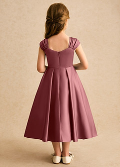 Azazie Yosemite Robe Demoiselle D'honneur Fillette Robe Princesse en Mat Satiné Encolure en Forme de Cœur Améthyste image2