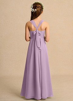 Azazie Tater Girls Formal Abiti da Ragazza di Fiori Abito A-Line in Chiffon Plissettato Glicine image2