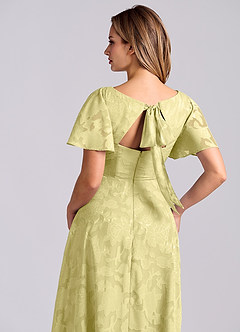 Azazie Kimber Suknie dla druhen Linia A z kieszeniami Kwiatowe wypalenie Do ziemi Sukienka image2