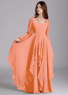 Azazie Clara Junior Sunset A-Line Blouson Chiffon Dress image1