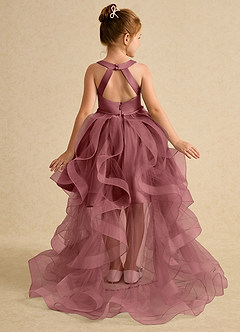 Azazie Julietta Flower Girl Dresses Amethyst Ball-Gown Convertible Tulle Dress image1