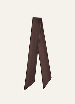 front Bridesmaid Matching Color Skinny Satin Scarf – A Versatile Accent for Wedding Look