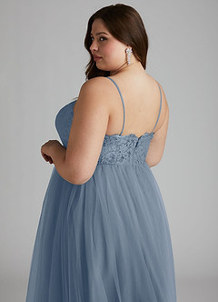 Azazie Roni Brautjungfernkleider Wandelbar A-Linie Herzausschnitt Tüll Kleid Zwielichtviolett image8