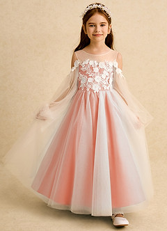 Azazie Zimi vestidos de niña de las flores Vestido de Atardecer de Tul de Princesa con Escote de Corazón image7