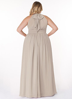 Azazie Iman Bridesmaid Dresses Frost A-Line A-Line Ruched Chiffon Dress image9