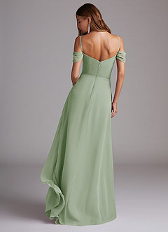 Azazie Marley Bridesmaid Dresses Dusty Sage A-Line Off the Shoulder Chiffon Convertible Dress image8