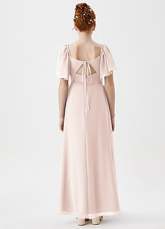 Azazie Chloe Junior Vestido de Pétalo De Rosa de Gasa de Corte En A con Escote de Corazón image2