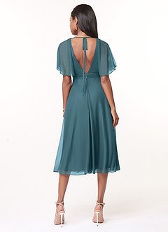 Azazie Tinsley Bridesmaid Dresses Bermuda A-Line Pleated Mesh Dress image2