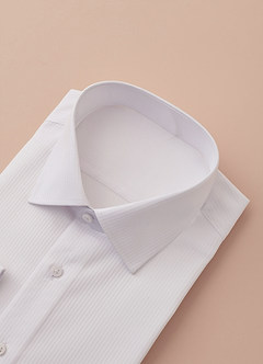 front Aiden Blanco Crujiente Camisa de vestir a rayas 100 % algodón que no necesita planchado