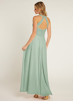 Azazie Claudia Bridesmaid Dresses Agave A-Line Sweetheart Neckline Chiffon Dress image4