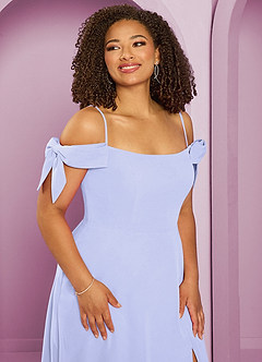 Barbie ♥ Azazie Bridesmaid Dresses Lavender A-Line Off the Shoulder Chiffon Convertible Dress image10