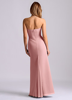 Azazie Debby Bridesmaid Dresses Dusty Rose Mermaid Strapless Chiffon Dress image2