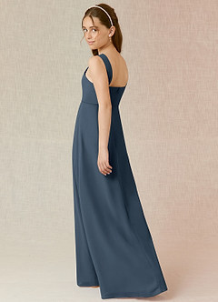 Azazie Denice Junior Neptune A-Line Chiffon Dress image2