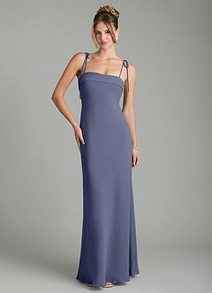 Azazie Ellia Bridesmaid Dresses Stormy A-Line Bow Chiffon Dress image1